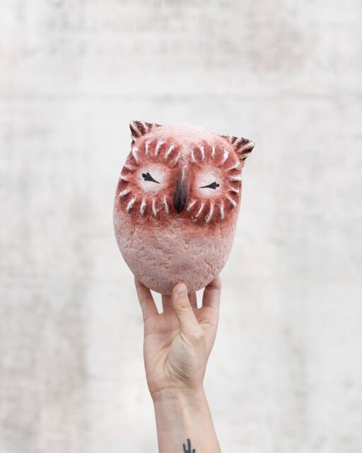 Owl - Animal Head Wall Hanging Boho Decor Kids Gift - image 1