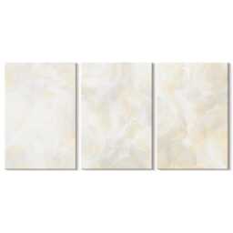 Canvas Set Of 3 Wall Art - Bright Texture Paint Brush Strokes Design, Creamy Large Art, Natural Textures Decor - thumbnail 2