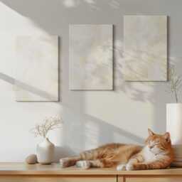 Canvas Set Of 3 Wall Art - Bright Texture Paint Brush Strokes Design, Creamy Large Art, Natural Textures Decor - thumbnail 3