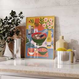 Vietnamese Food Poster, Pho Vietnam Print, Dinner Table Kitchen Decor, Poster - thumbnail 3