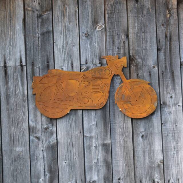 Rusty Metal Matchless Motorcycle Wall Art, Steel Anniversary Gift - image 1