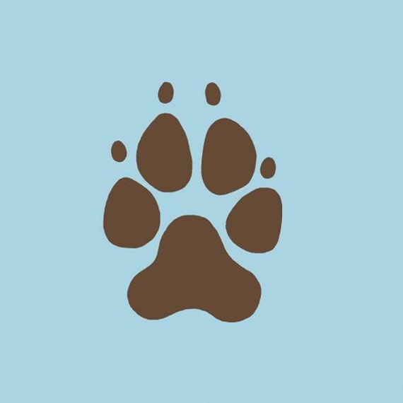 Dog Paw Print Wall Art Stencils - Easy To Use Better Than Decals - image 1