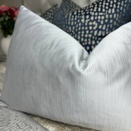 Silver Cushion Cover Designer Guild Duchess Textured Satin Look Luxury Cover, Throw Pillow, Elegant Plain Pillow Double Sided - thumbnail 2