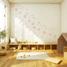 Pink Boho Flower Wall Stickers, Floral Nursery Decals, Girls Bedroom Decor, Peel & Stick Flowers, Neutral Decor - thumbnail 3