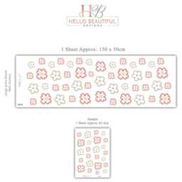 Pink Boho Flower Wall Stickers, Floral Nursery Decals, Girls Bedroom Decor, Peel & Stick Flowers, Neutral Decor - thumbnail 2