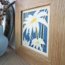 Small Wall Hanging, Art, Flower Contemporary Unique Special Friendship, Thank You Gift, Gifts For Her - thumbnail 3