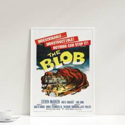 The Blob 1958 Movie Poster Classic Framed Canvas Art - thumbnail 3