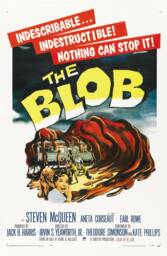 The Blob 1958 Movie Poster Classic Framed Canvas Art - thumbnail 1