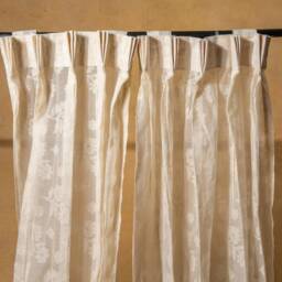 Off White Floral Banarsi Handloom Curtains, Sheer Curtains For Home, Curtains Doors & Windows, Curtains, Ready Made - thumbnail 2