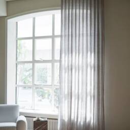 9 Colours, A Pair Of Linen Blend Sheer Curtains, Living Room Curtains, Caf?? Curtains, Privacy Curtains, Custom Made, Gray Curtains - thumbnail 2