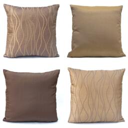 Light Tan, Beige Pillow Cover, Throw Decorative Cushion Pillowcase, Accent Pillow, Toss Pillow, Silk Blend - thumbnail 2