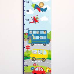 Transportation Door Sign - With Animals, Cars Nursery, Zoo Animals, Kids Plaque, Baby Name Sign, Gift, Jungle Nursery Art - thumbnail 2