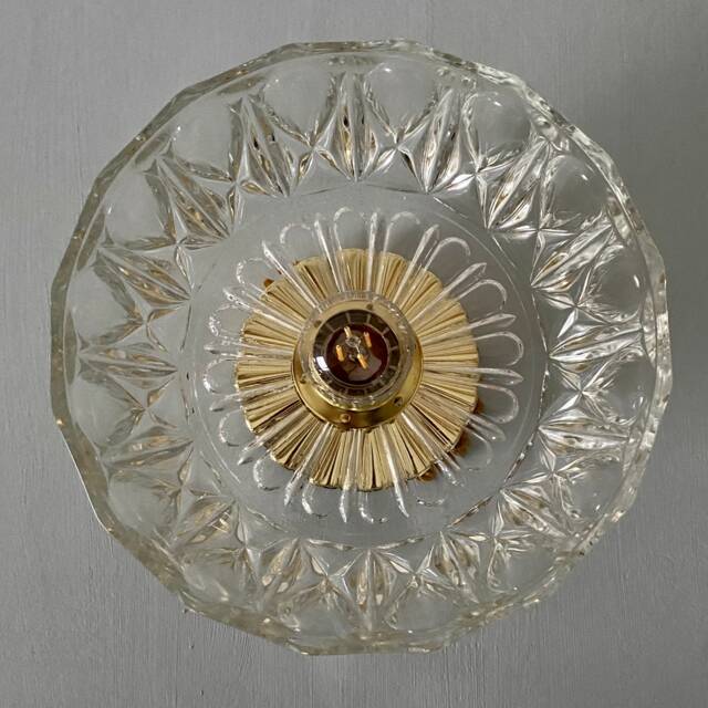 Vintage Molded Glass Lampshade Wall Lamp - image 1