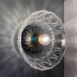 Vintage Molded Glass Lampshade Wall Lamp - thumbnail 4