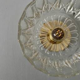 Vintage Molded Glass Lampshade Wall Lamp - thumbnail 2