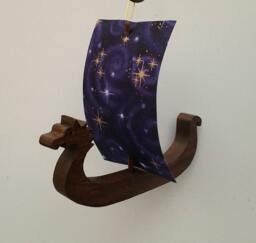 Viking Ship Ornament, Minnesota Viking, Christmas Ornament, Football Viking Ship, Viking, Christmas Tree Ornament, Miniature Ship, Sports Gift