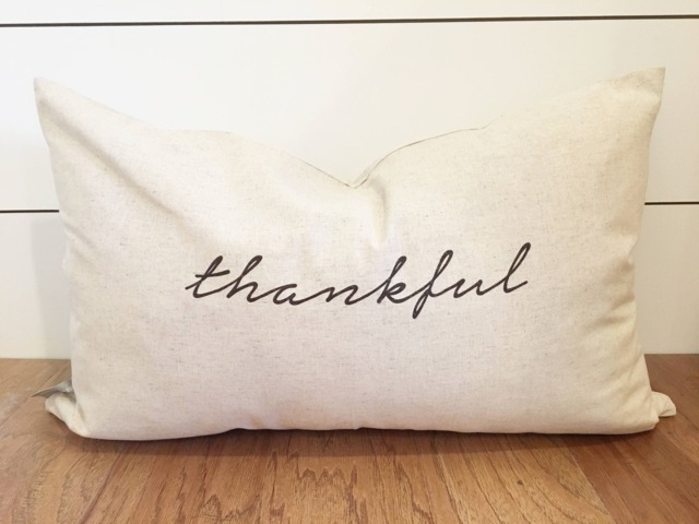 Thankful Pillow Cover // 16 X 26 Thanksgiving Decor// Fall Decor Gift Home