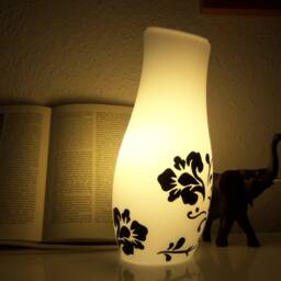 Floor Lamp Black & White With Mains Operation On/Off Switch - thumbnail 3