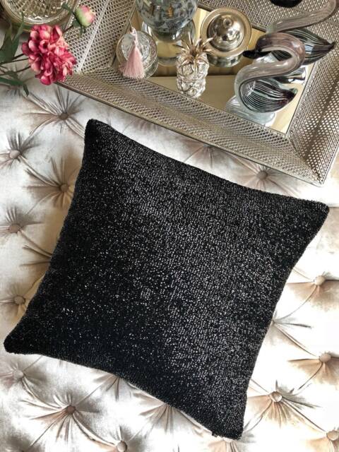 Black Bright Decorative Pillow Cover, Cushion, Throw Pillow, Gifts For Her, Living Room, Home