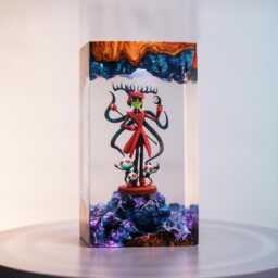 Haz.bin H0.tel Alast0R Resin Lamp, Unique Led Diorama Night Light, Anime Character Collectible Art, Demon Radio Host Display - thumbnail 3