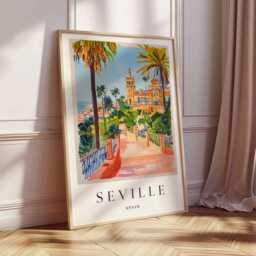 Seville Spain Art Print Modern City Map Poster - thumbnail 3