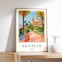 Seville Spain Art Print Modern City Map Poster - thumbnail 1