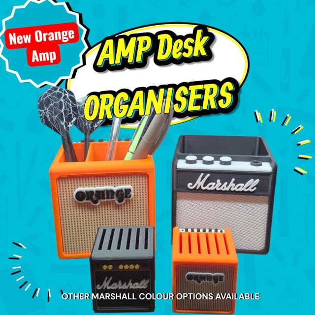 Mini Orange Amp - Desk Organiser Guitar Player Gift - image 1