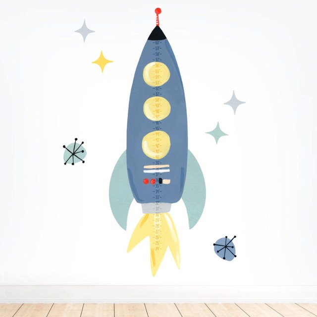 Rocket Growth Chart - Fabric Wall Decal Galaxy Collection Mej - image 1