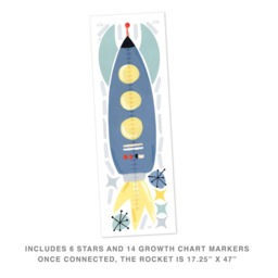 Rocket Growth Chart - Fabric Wall Decal Galaxy Collection Mej - thumbnail 2
