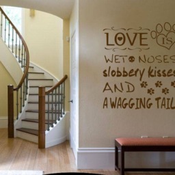 Love Is A Wagging Tail Wall Art Sticker, Dog Quote, Decal, Puppy - thumbnail 2