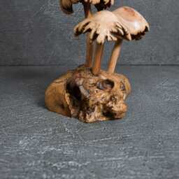 Parasite Wood Mushroom Sculpture Wooden Room Decor 5 - thumbnail 4