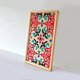Meraki Fiber Art - Colorful Woven Wall Hanging, Geometric Textile - thumbnail 1