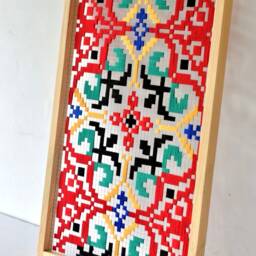 Meraki Fiber Art - Colorful Woven Wall Hanging, Geometric Textile - thumbnail 2