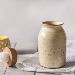 Handmade White Ceramic Bathroom Set Of Four, Soap Dispenser, Tray, Stand, Tea Light, Us Ddp - thumbnail 3