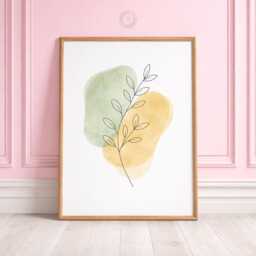 Personalised Girls Botanical Prints - Minimal Sage Nursery Flower Set, Floral Girl Bedroom Wall Art - thumbnail 3