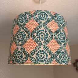 Lampshade, Orange/Turquoise - thumbnail 4