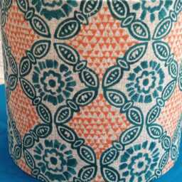 Lampshade, Orange/Turquoise - thumbnail 3