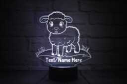 Personalised Led Lamb Night Light Remote Controlled Sheep Lamp