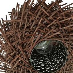 Rustic Wicker Pendant Light - Unique Branch Chandelier Lighting - thumbnail 3