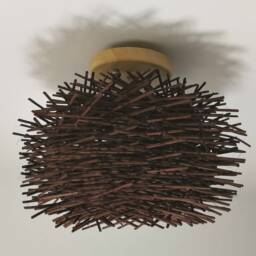 Rustic Wicker Pendant Light - Unique Branch Chandelier Lighting - thumbnail 2