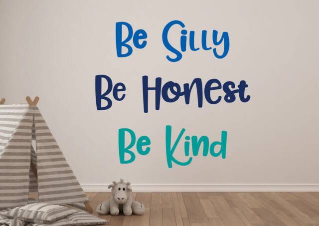 Kids Wall Decal Quote - Decal - Classroom Childrens Be Silly Honest Kind - Vinyl - image 1