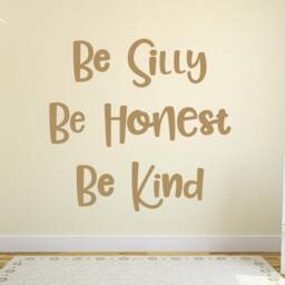 Kids Wall Decal Quote - Decal - Classroom Childrens Be Silly Honest Kind - Vinyl - thumbnail 2