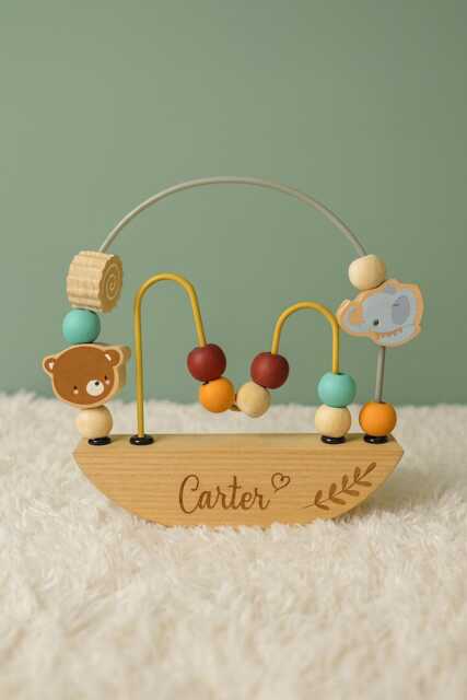 Personaluzed Wooden Montessori Maze Bundle Wood Push Toys - Baby Gift Eco-Friendly Wood For Toddlers- Name Gift Maze - image 1