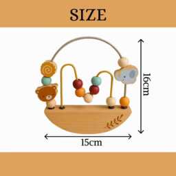Personaluzed Wooden Montessori Maze Bundle Wood Push Toys - Baby Gift Eco-Friendly Wood For Toddlers- Name Gift Maze - thumbnail 3