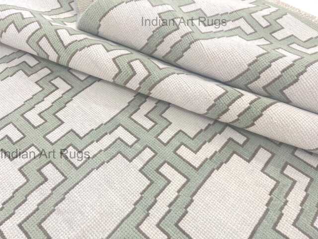 Soft Green & Off White Oushak Made To Order - In Any Size Knotted/Large Area Rug/Pastel/For Living Room Rugs, Living Room Carpet - image 1