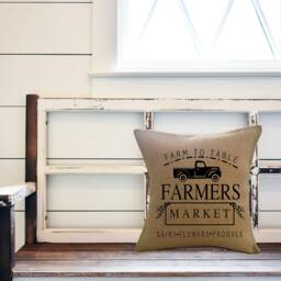 Farmhouse Throw Pillow-Farmers Market Pillow-Farmhouse Pillow-Farmhouse Decor-Front Porch Decor - thumbnail 3