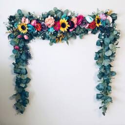 Sunflower Garland, Floral Boho Nursery Decor, Wall Hanging, Backdrop, Bohemian Flower Garland - thumbnail 3