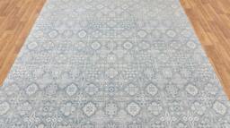 8x10 Rug Modern Handmade , Silver/Grey Rug, 8x10 Grey Bedroom Rug #6984 - 242x300 cms - thumbnail 1