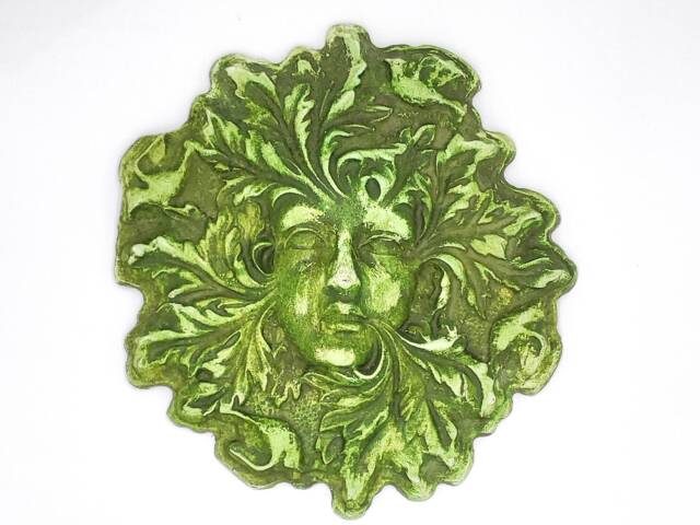 Green Lady Wall Hanging, Forest Fairy, Of The Forest, Dryad, Round Lady, Garden Art, Flora, Mother Nature, Nature Inspired
