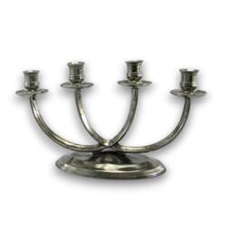 Table Candle Holder, Pewter Gloss Finish - thumbnail 4